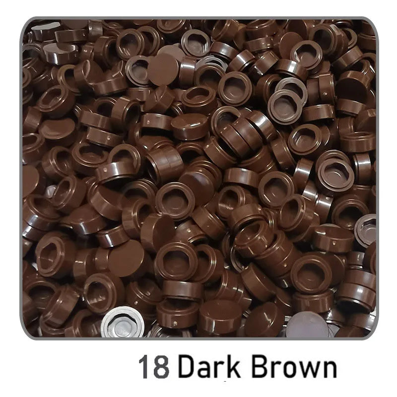 1000Pcs Tile 1x1 Round Building Blocks | 52 Color DIY Educational Creative Toy Set