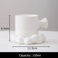 DecorBites™ Diamond Porcelain Coffee Mug Set
