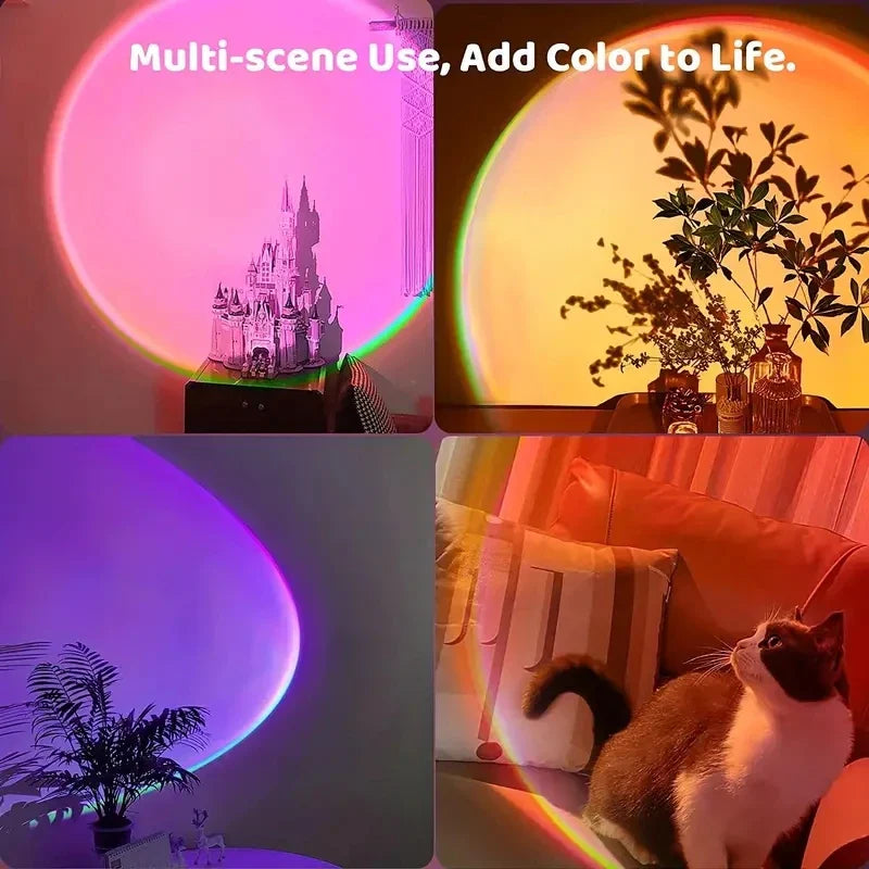 Sunset Projection Lamp with Remote | 16 Color LED Night Light