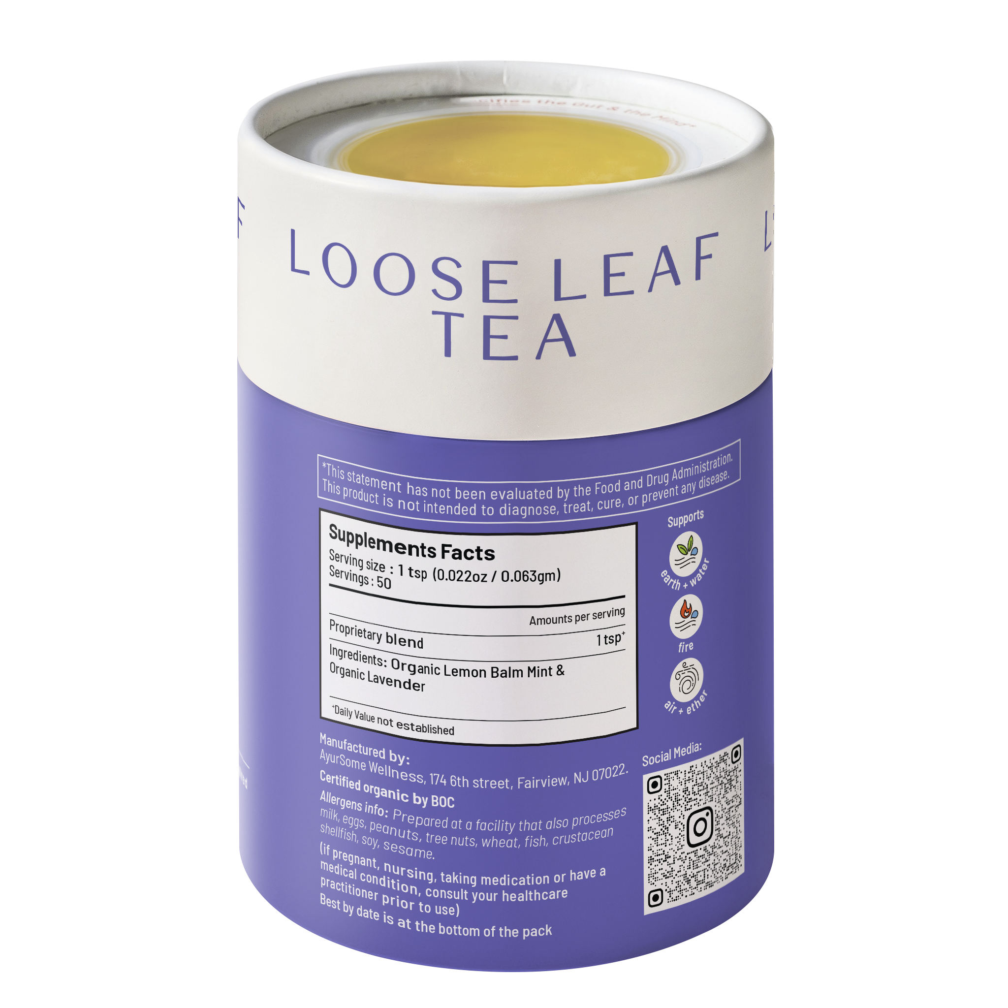 Stress-Me-Not Tea | Organic Lemon Balm, Lavender Tea Blend