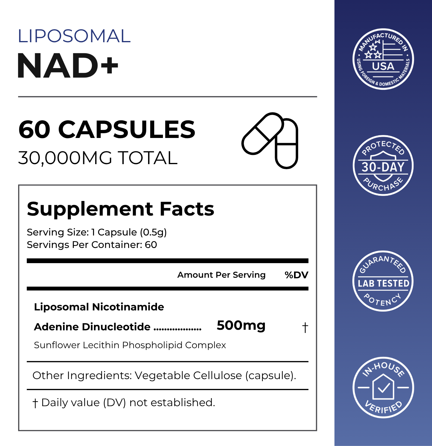 Liposomal NAD+ Capsules