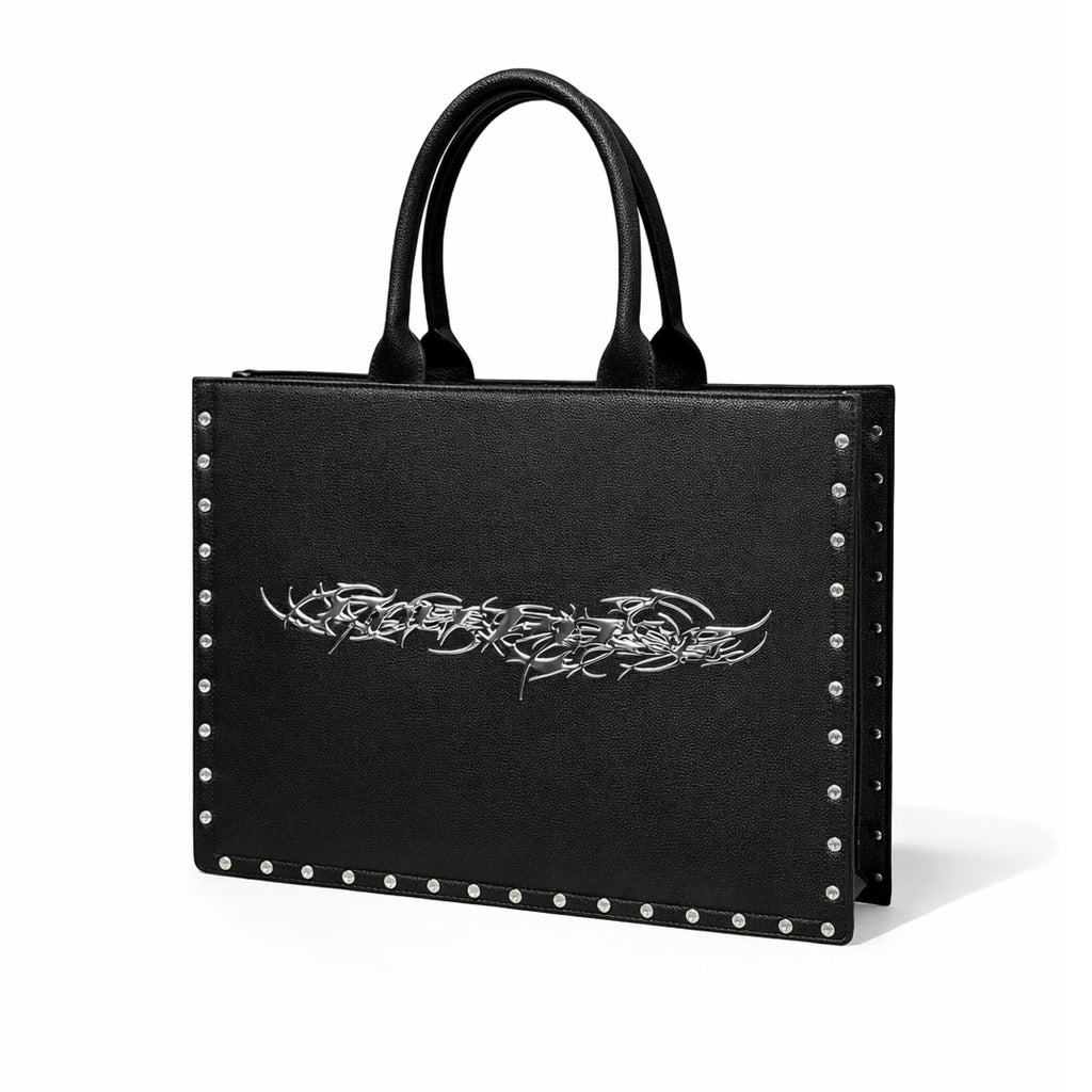 "TRIBAMETAL" LEATHER TOTE