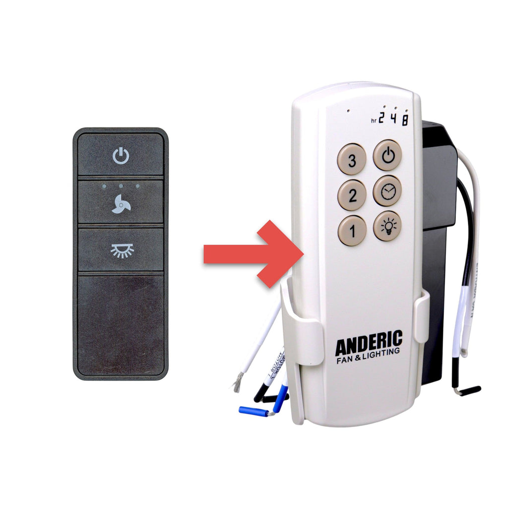 Substitute for Hampton Bay TX028-S Ceiling Fan Remote Control [63T-AC83T-KIT]