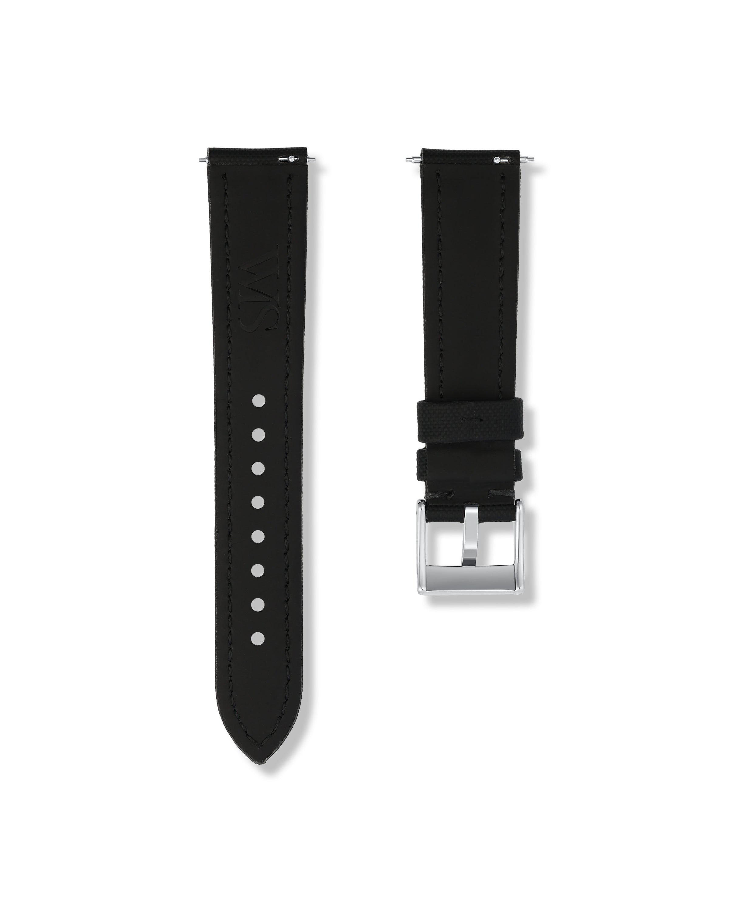 Tuxedo Black Sailcloth Strap 21mm