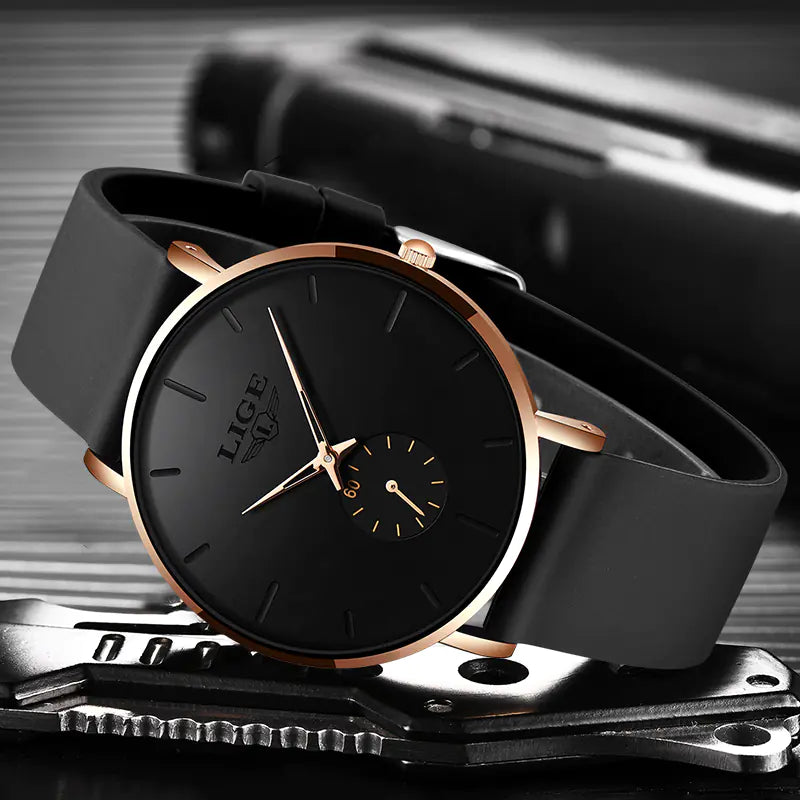 LIGE Ultra-Thin Quartz Luxury Watch