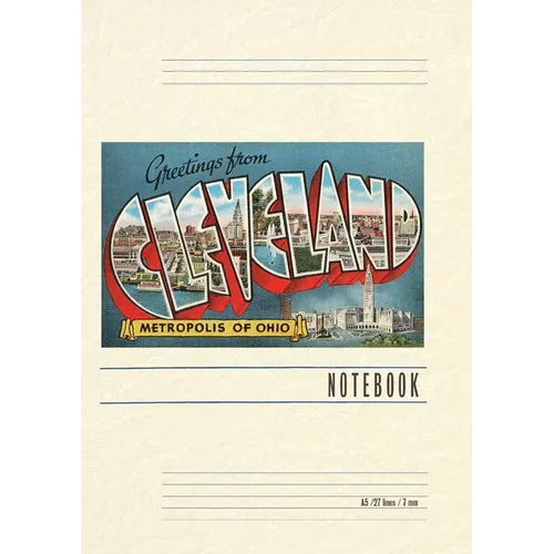 Vintage Lined Notebook Greetings from Cleveland - Paperback