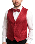 Ferrecci Mens PV100 - Red with Red Back Vest Set
