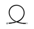 2 Gauge (AWG) Single Black Pure Copper Battery Cable Wire with Lug Connector Ring Terminals