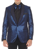 Men's Mojito Blue Shawl Collar Tuxedo 1 Button 2 Vent Slim Fit