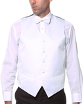 Ferrecci Mens PV600 - White with Black Back Adjustable Vest Set