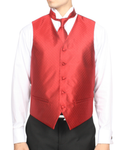 Ferrecci Mens PV300 - Wine with Black Back Adjustable Diamond Vest Set