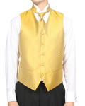 Ferrecci Mens PV300 - Yellow with White Back Adjustable Diamond Vest Set