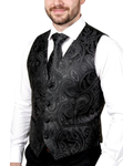 Ferrecci Mens PV400 - Brown with White Back Adjustable Vest Set