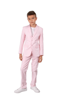 Ferrecci Boys Pink Seersucker 2-Piece Suit Set – Summer Kids Suit