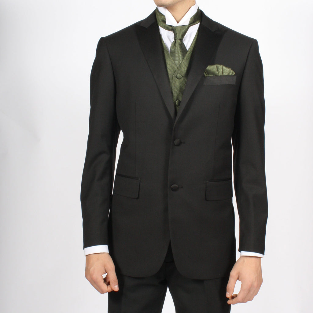 Ferrecci Mens PV300 - Olive with White Back Adjustable Diamond Vest Set
