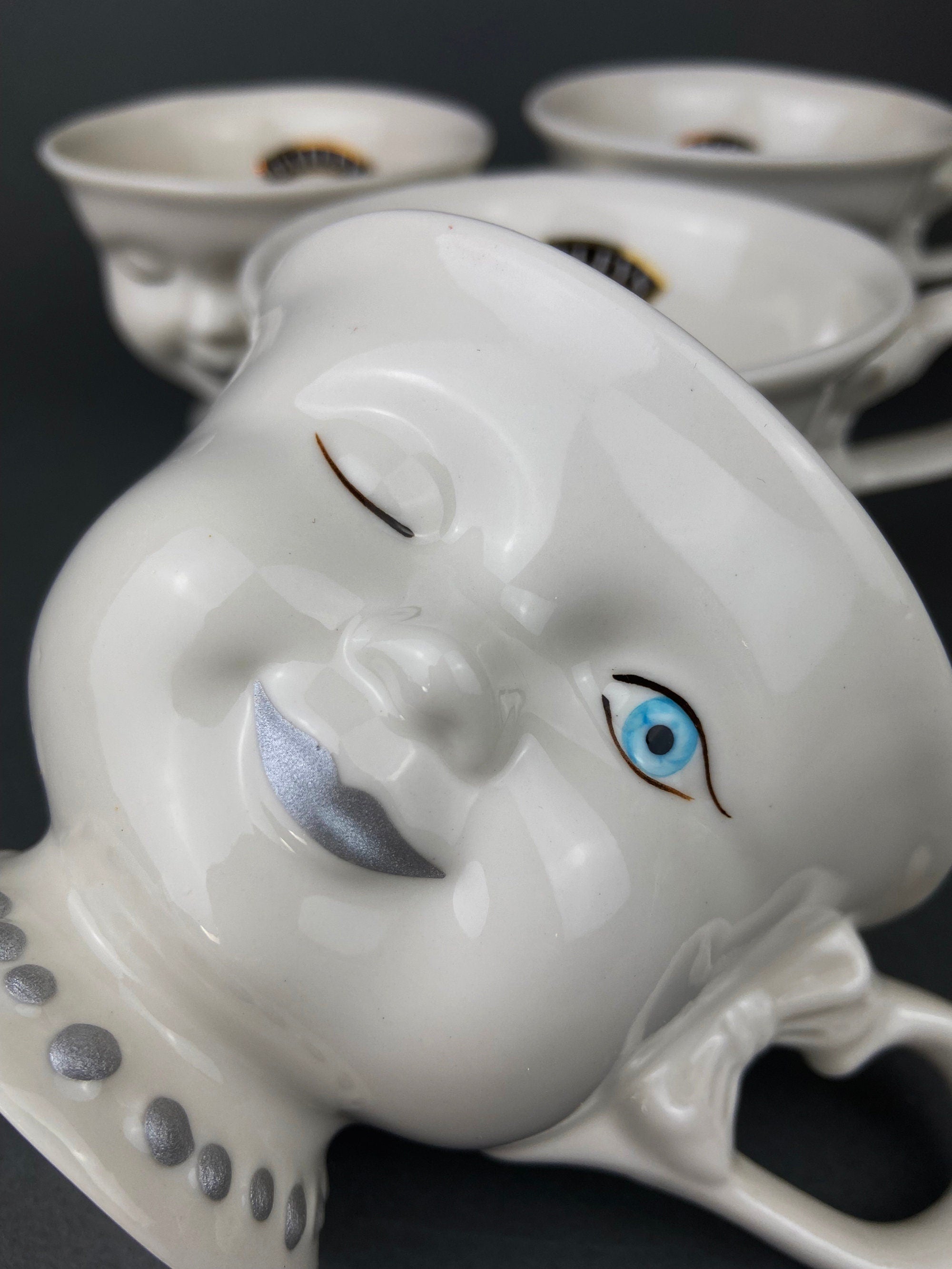 Vintage Bailey's Irish Cream Winking Face Cups - Set of Five
