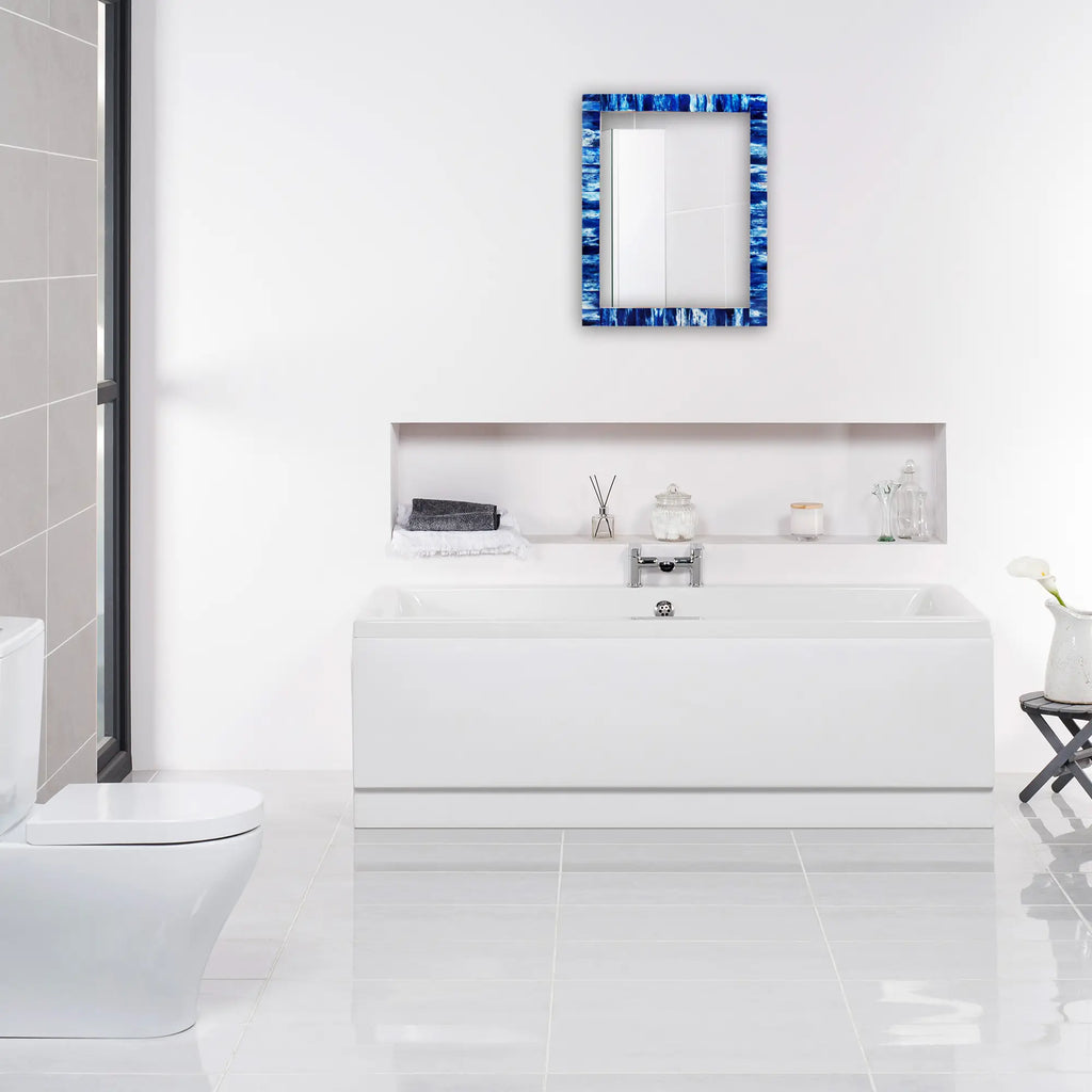 Make To Order Classic Blue Mirror Bone Inlay Collection in 4 Sizes