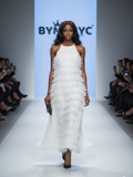White Fringe Long Dress FIFTH AVENUE: Prêt-à-Porter Line BYMANYC ® New York