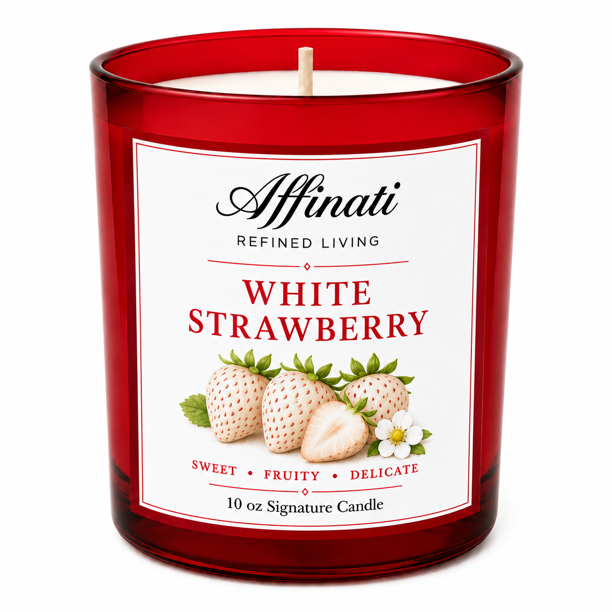 White Strawberry Signature Candle
