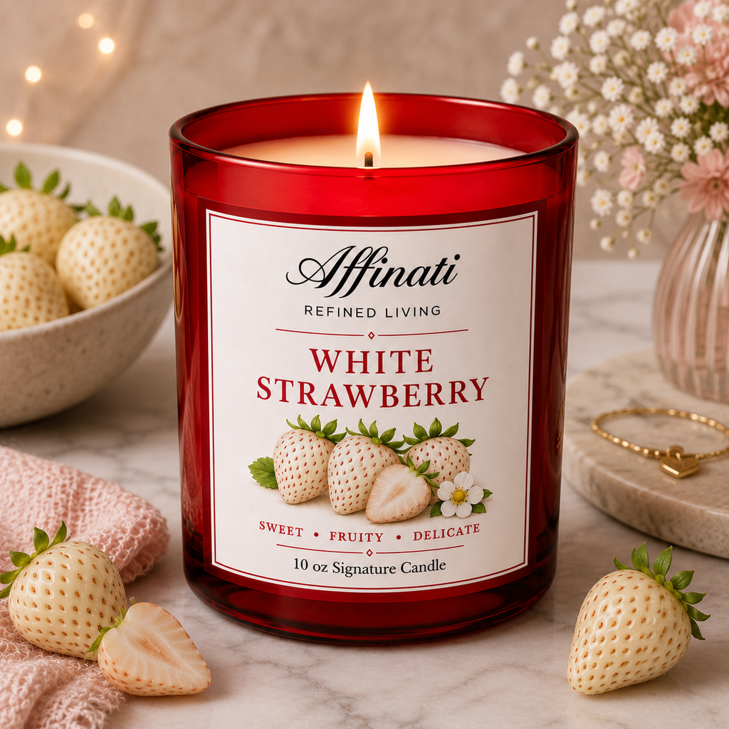 White Strawberry Signature Candle