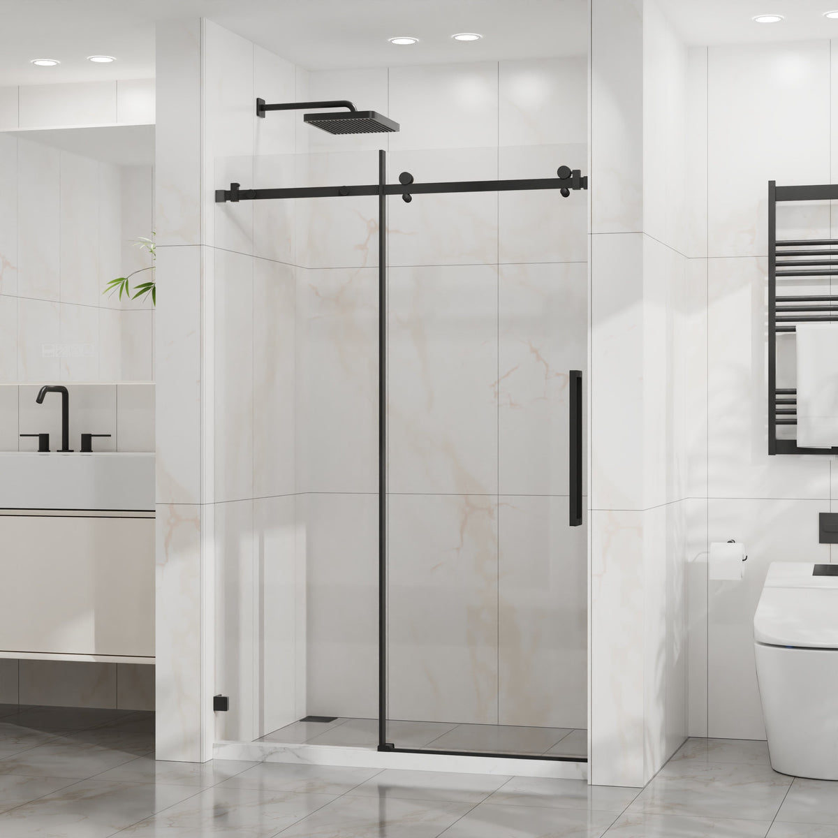 Goodyo 48" W x 72" H Sliding Shower Door