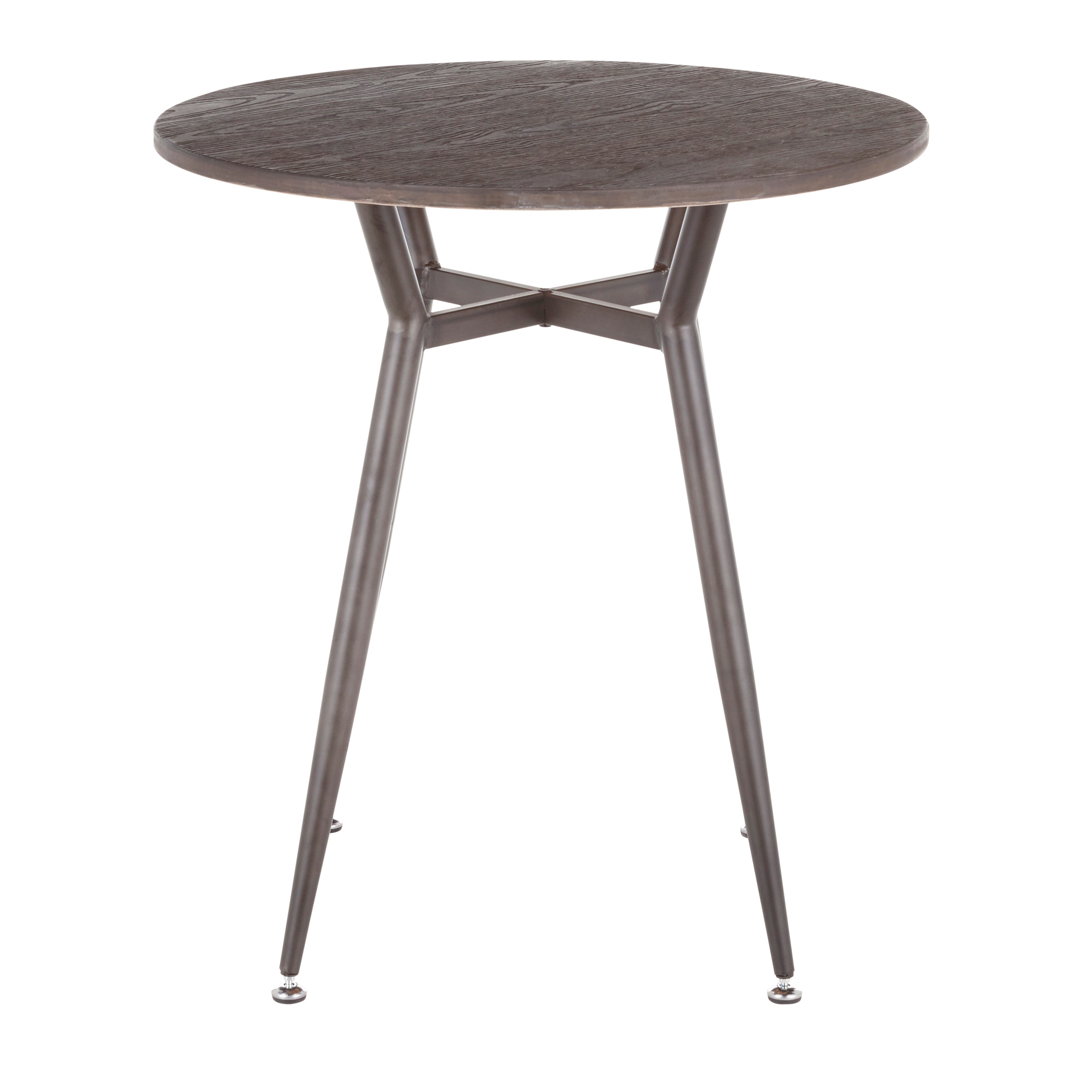 Round Dinette Table in Antique Metal
