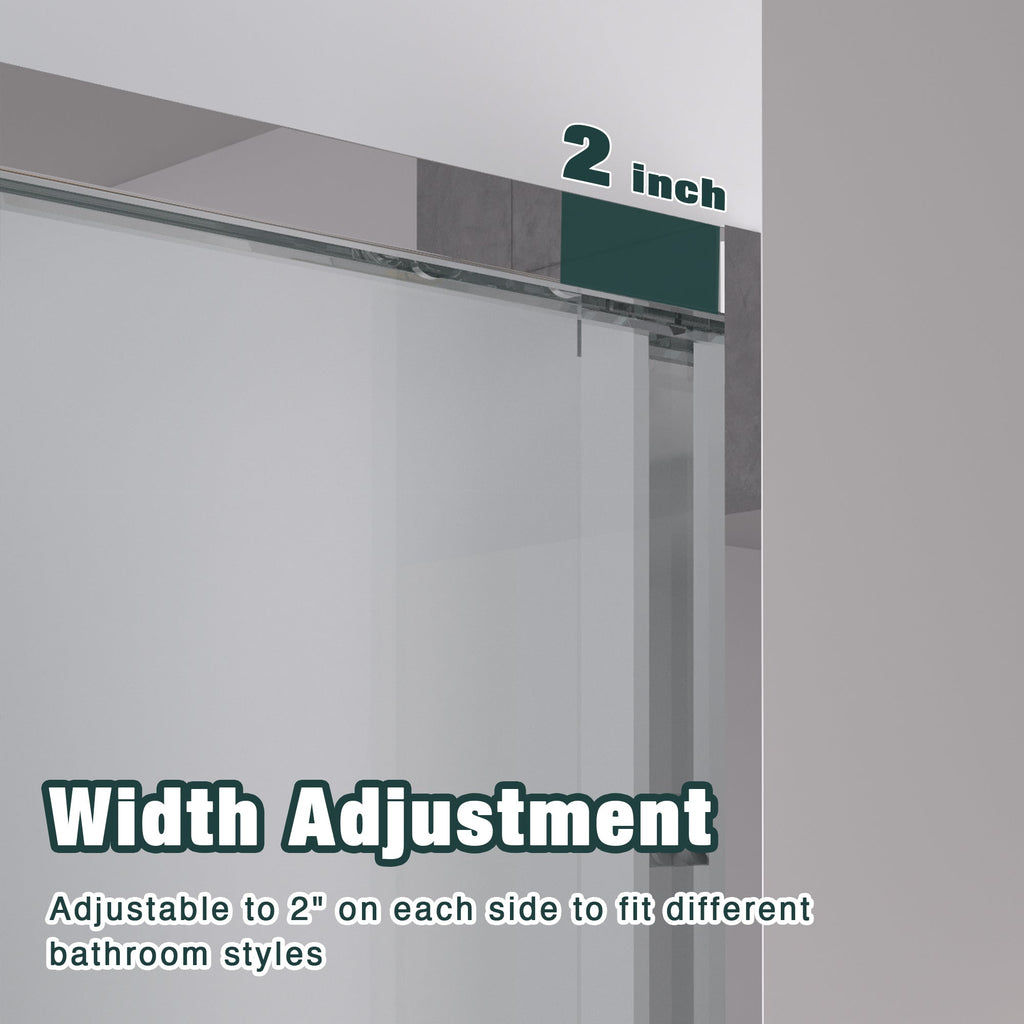 Aluminum Frame Double Sliding Shower Door