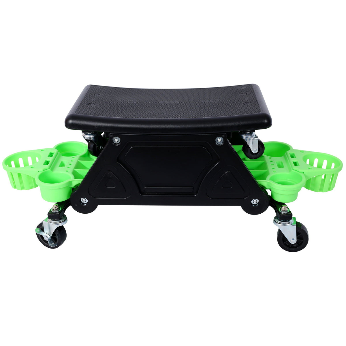 Rolling Detailing Creeper Seat with Removable Tool Trays - Green