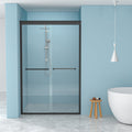 Double Sliding Shower Door 48" W x 76"H - Matte Finish