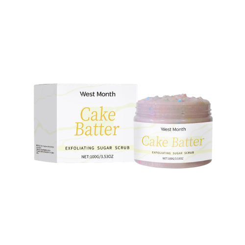 Cake batter West Month Exfoliating Scrub, Gentle Exfoliating Dead Skin Hydrating Exfoliating Scrub
