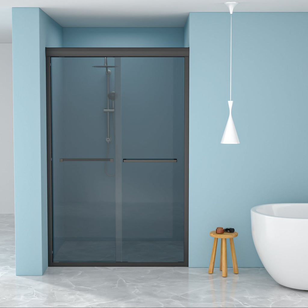 48"W x 76"H Double Sliding Glass Shower Door