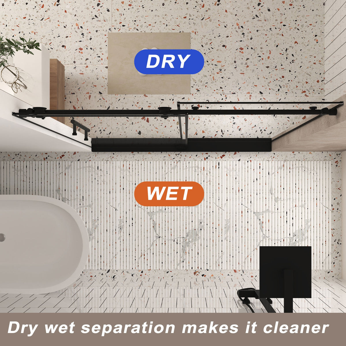 Frameless Shower Door 56-60" W x 76" H