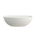 65.2" Freestanding Solid Surface Soaking Bathtub For Bathroom - Matte White