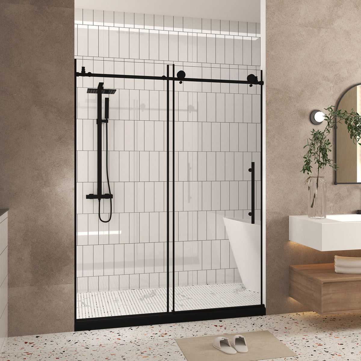 Frameless Shower Door 44-48" W x 76" H