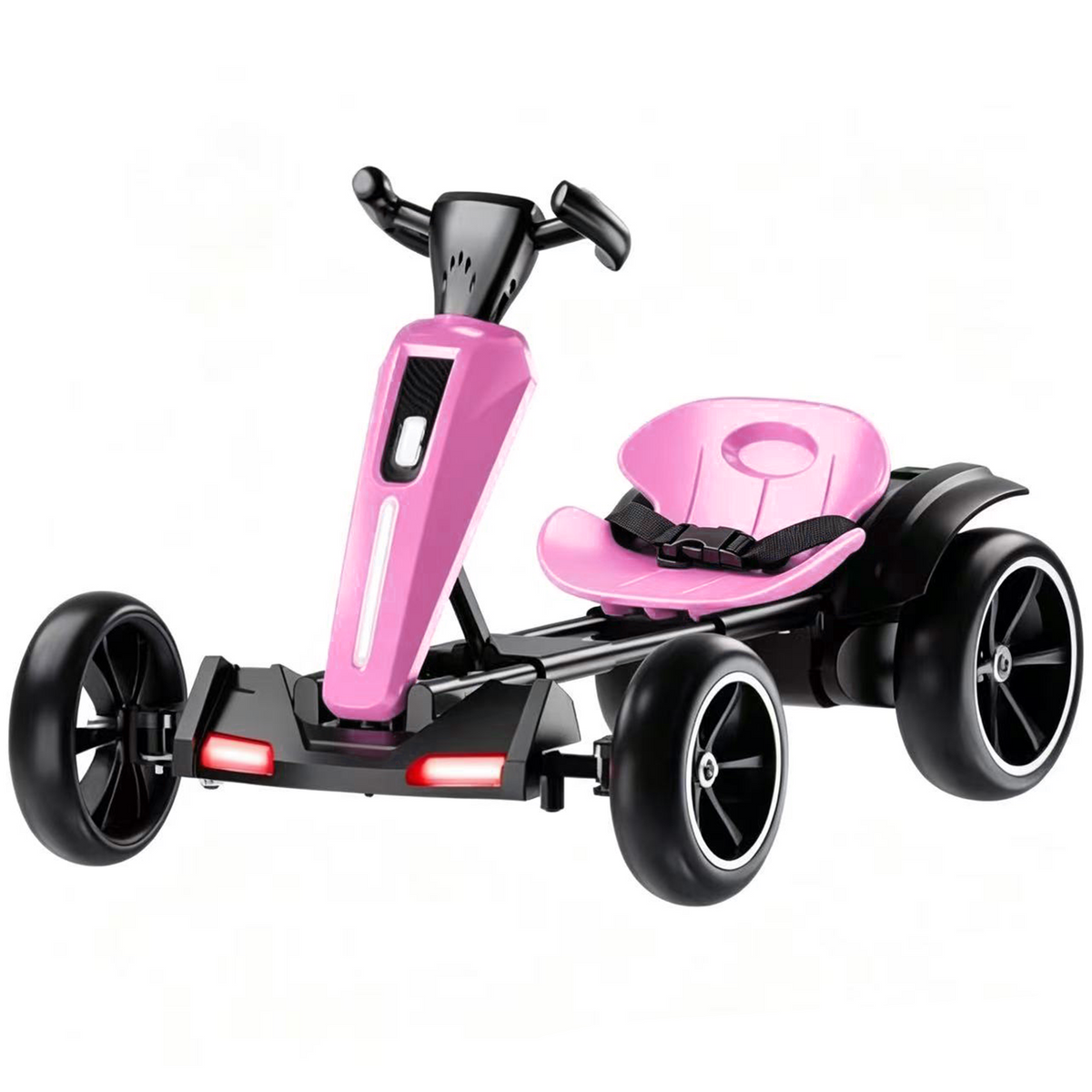 12V Electric Kids Pedal Go Kart - Magenta