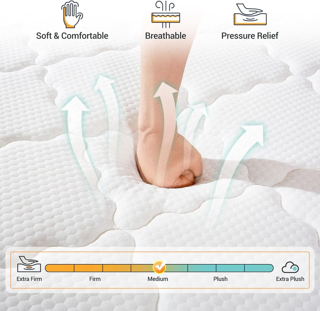 TwelveInch Fullsize MemoryFoam Mattress With Springs