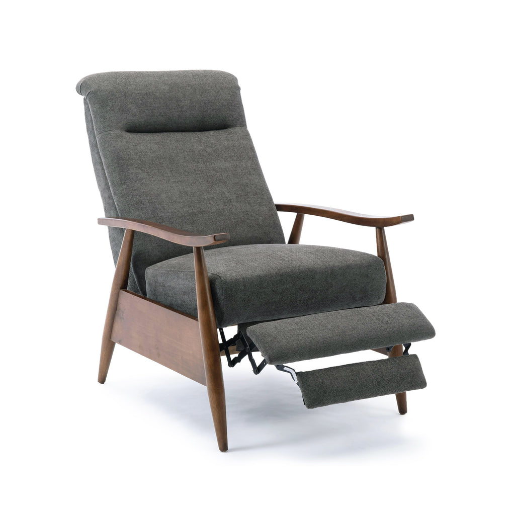 Saugus Wood Arm Push Back Recliner