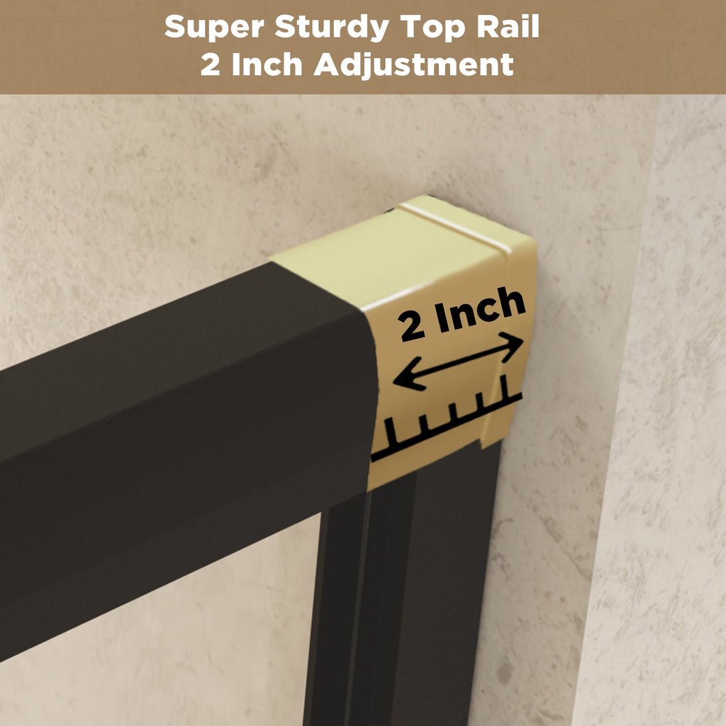 Double Sliding Shower Door - 44-48" W × 72" H