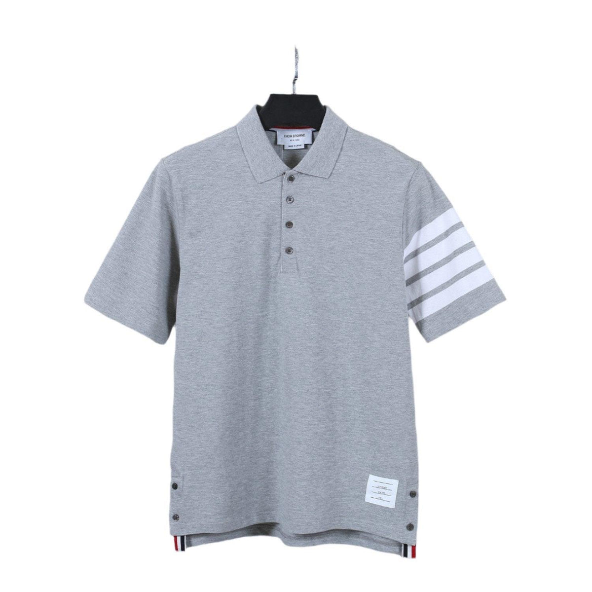 Thom Browne Grey T-Shirt with Collar
