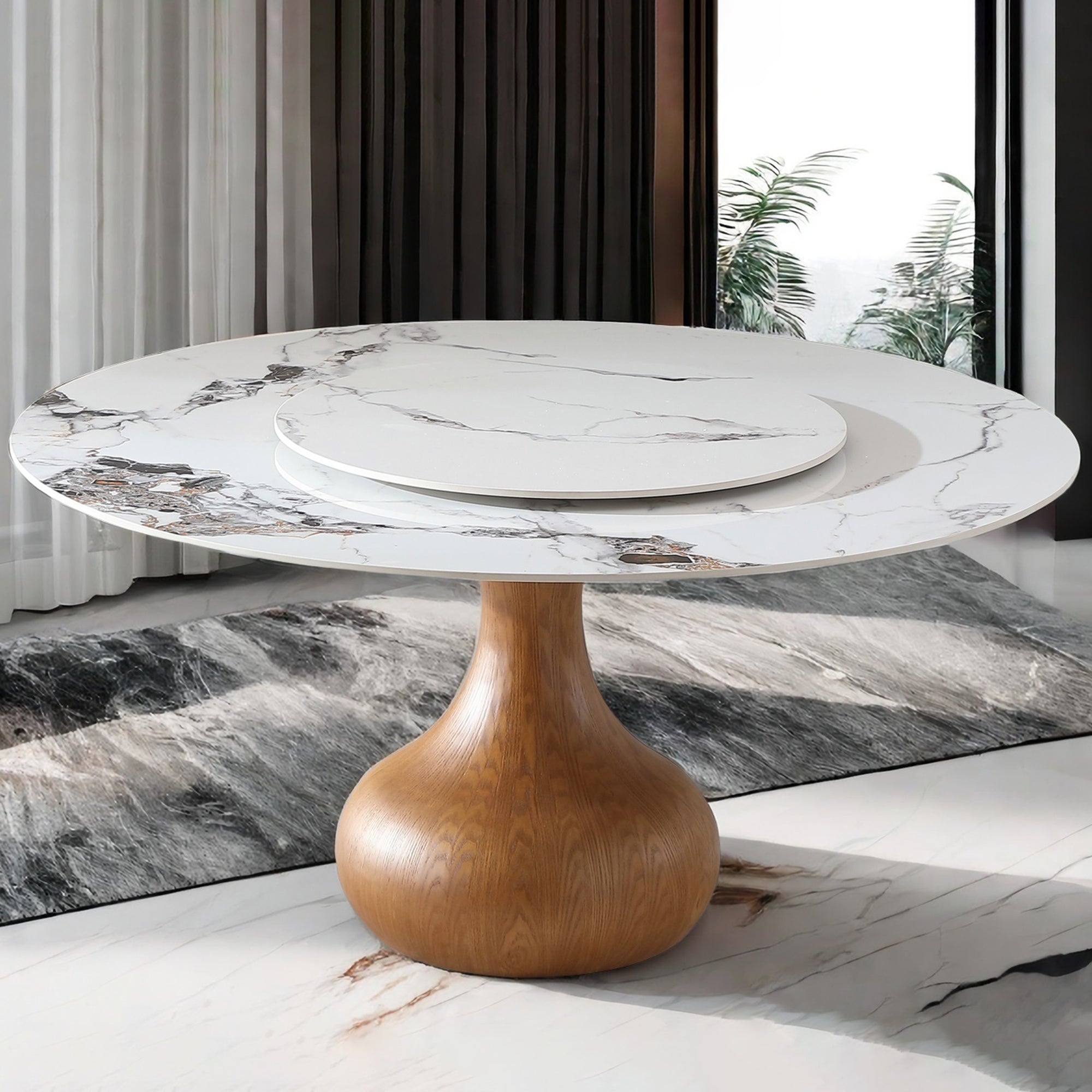 53" Round Sintered Stone Dining Table