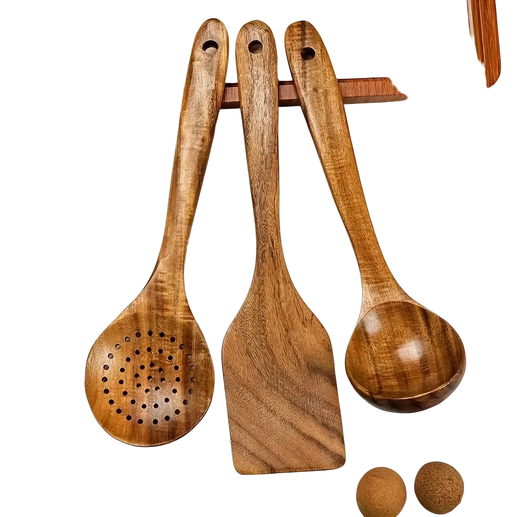 Acacia Wood Kitchen Utensils Set 3pcs