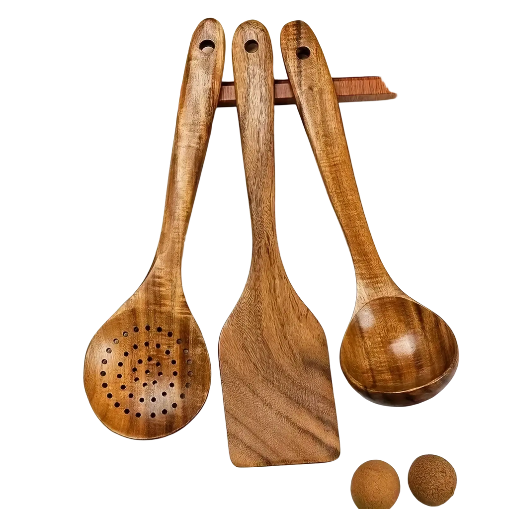 Acacia Wood Kitchen Utensils Set 3pcs