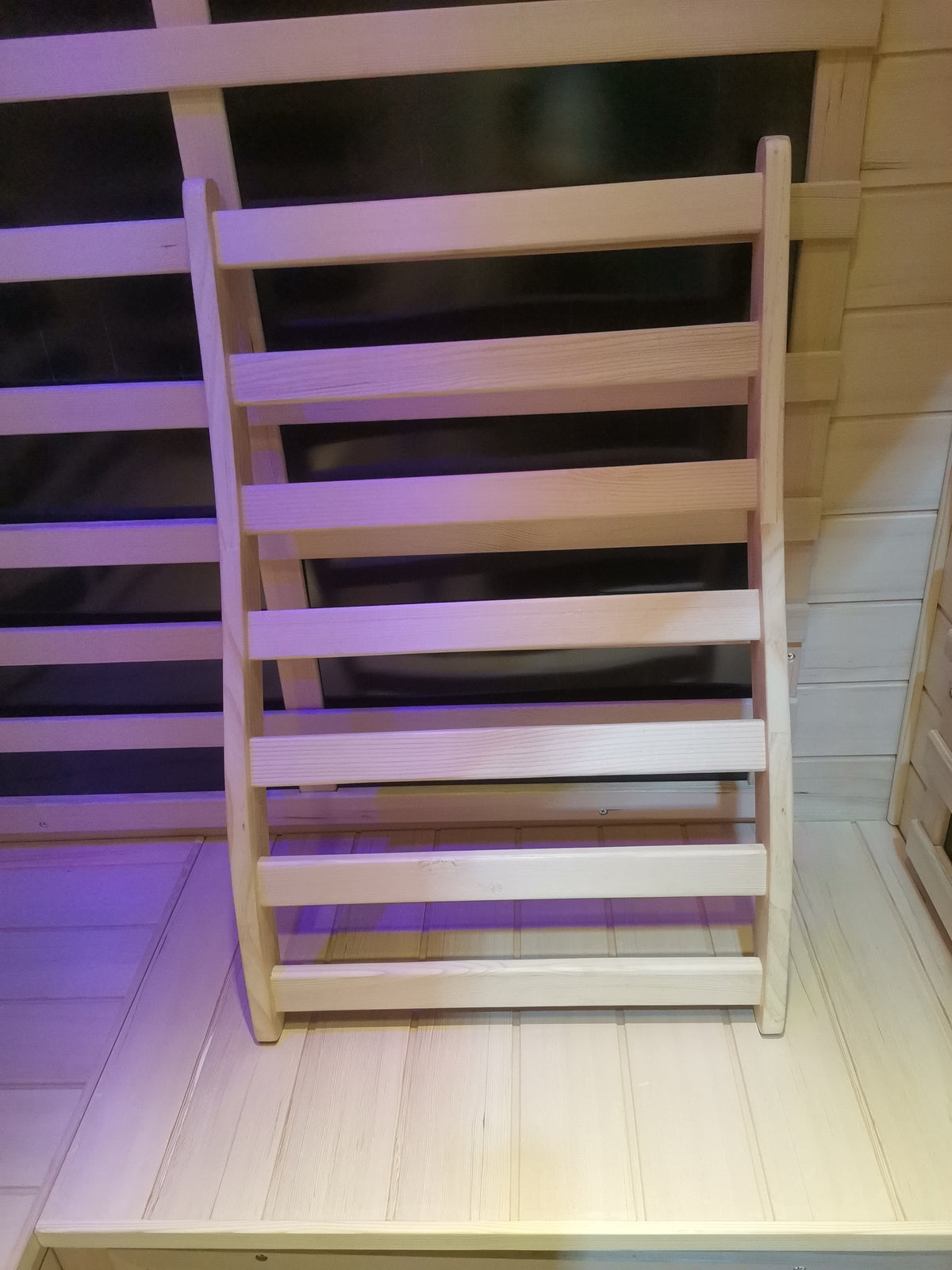 Hemlock Wide Flat Grid Sauna Room Backrest with Posture Support - Natural
