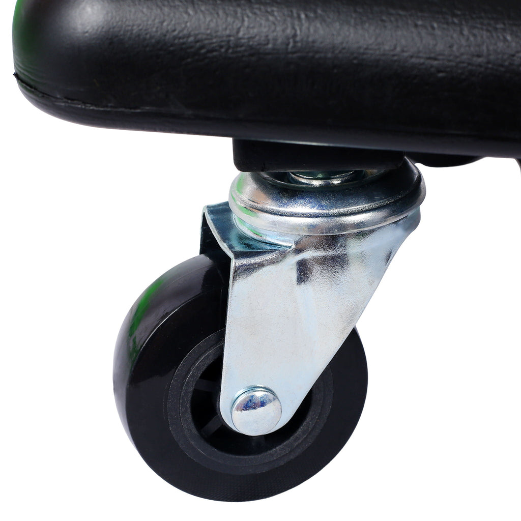Rolling Detailing Creeper Seat with Removable Tool Trays - Green