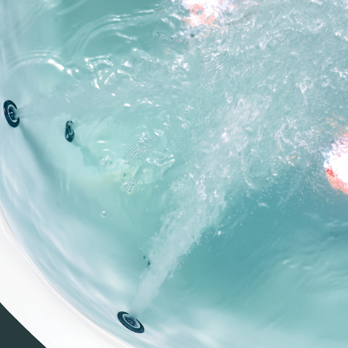 59" Corner Whirlpool Bathtub with Hydro Massage Jets - White Acrylic