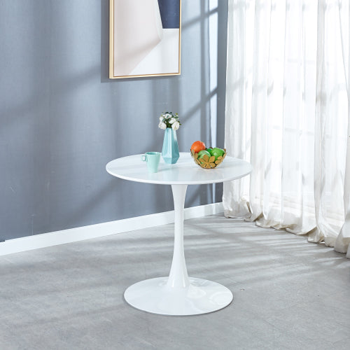 31.5" White COLOR TOP Tulip Table