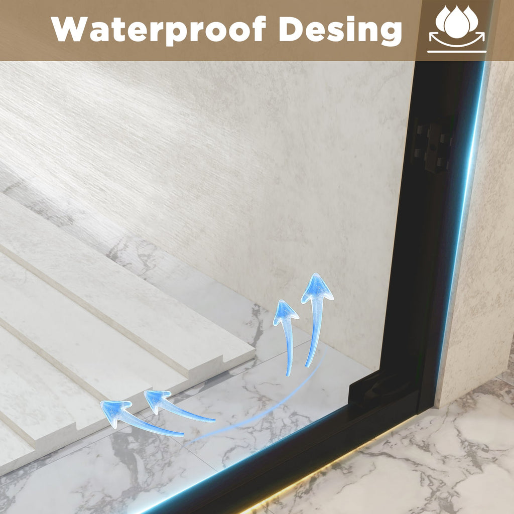 Tempered Glass Double Sliding Shower Door