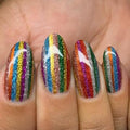 Akzentz Gel Play - Glitter Cherry Red