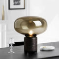 Modern amber glass nordic table lamp bedroom marble light
