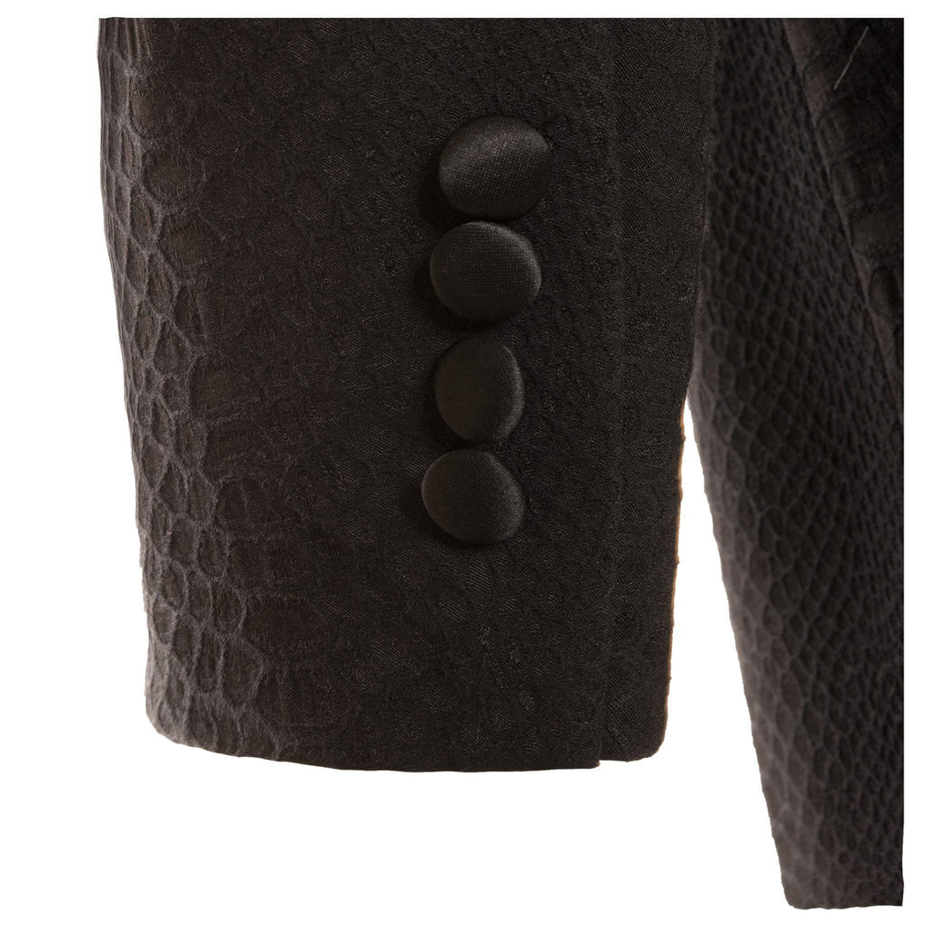 Ferrecci Ash All Black Snake Skin Tuxedo Blazer
